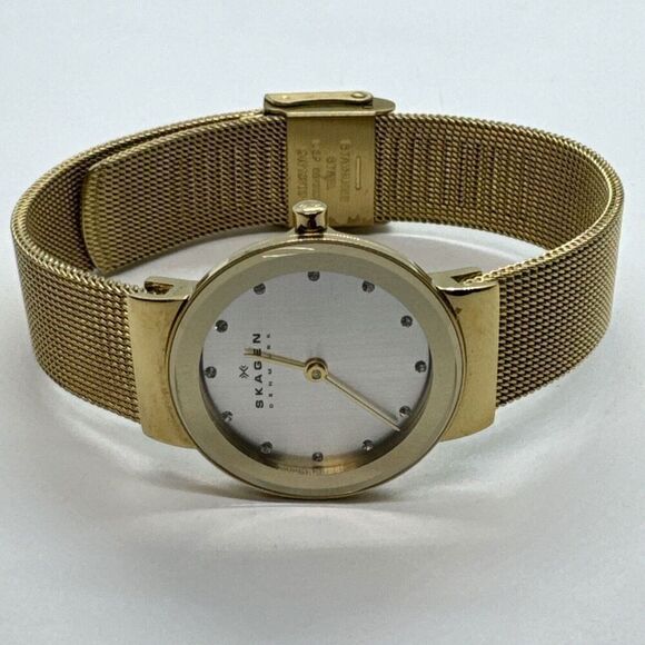 Skagen Freja 358SGGD Women's Gold Stainless Steel Analog Dial Wrist Watch JNA567 - Picture 5 of 11